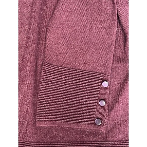 Evolution by Cyrus Women Cardigan~Size S~Burgundy Soft Open Front~NWT L13 22 - Picture 8 of 11